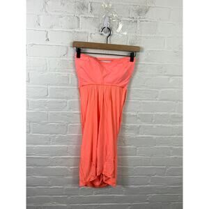 Lululemon Women's Strapless Back Cut Out Mini Dress Sleeveless Red Size Large